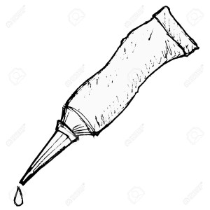 18056556-hand-drawn-cartoon-image-of-tube-with-glue-Stock-Vector